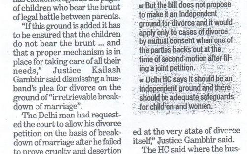 HC Warning on change in marriage Age. (Hindustan Times, Delhi)